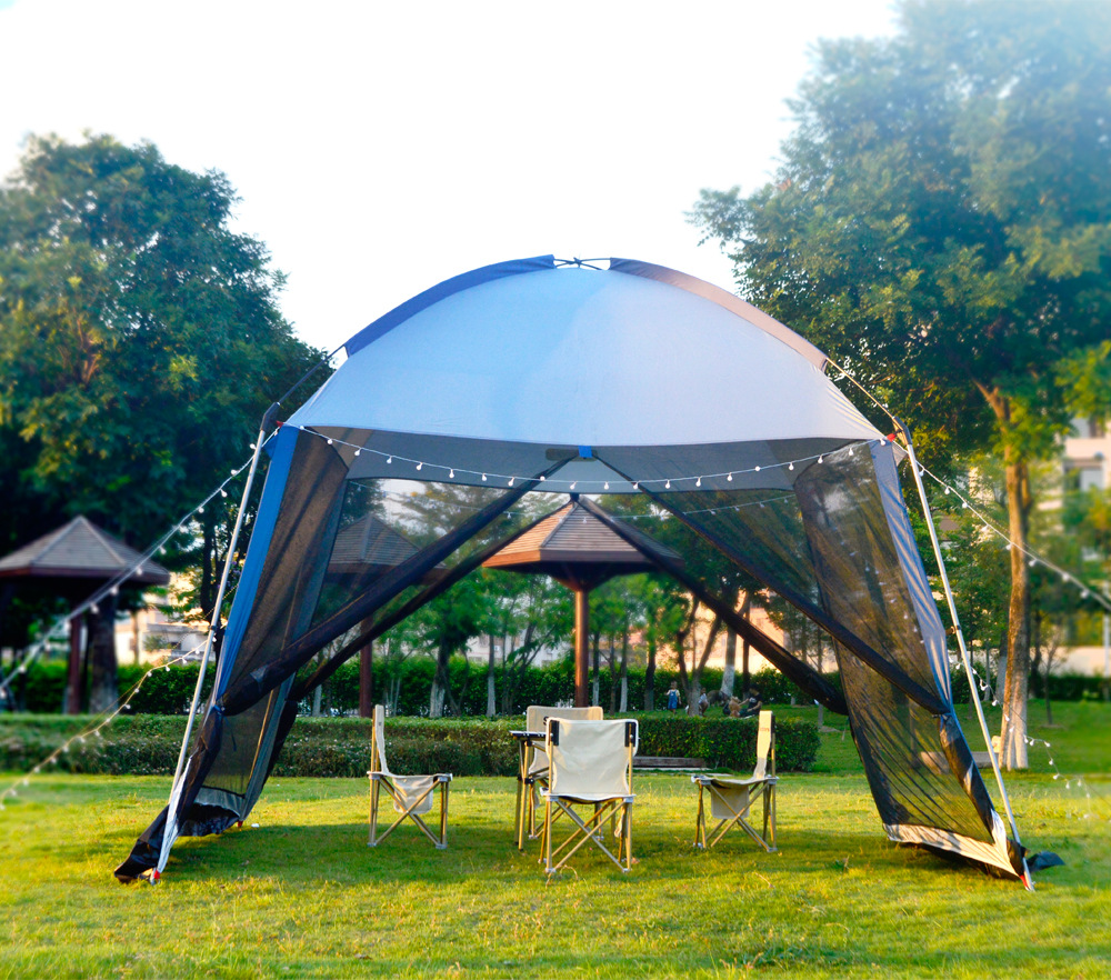 Cheap Goat Tents Outdoor Large Camping Tent Canopy 5 8 Person Family Party Travel Hiking Picnic Sun Shelter Awning Anti mosquito Mesh Protable Tents 